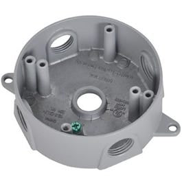 Gray Weatherproof Round Outlet Box