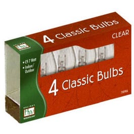 Christmas Lights Replacement Bulb, C9, Clear, 4-Pk.