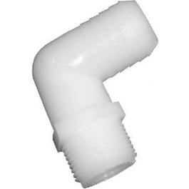 Pipe Fitting, Nylon Hose Barb Elbow, 3/8 ID x 3/8-In. MPT