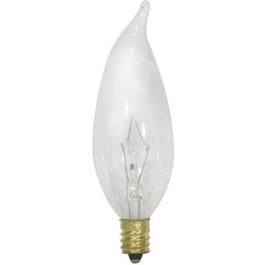 Decorative Chandelier Light Bulbs, Incandescent, Clear, 350 Lumens, 40-Watts, 4-Pk.