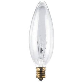 Decorative Chandelier Torpedo Light Bulb, Clear, 60-Watts, 120-Volt, 2-Pk.