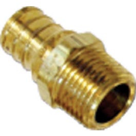 Barbed Pipe PEX Insert Fitting, Brass, 3/4-In. Male Thread to 3/4-In. Female Thread, 10-Pk.