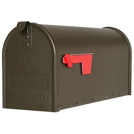 Elite Post Mailbox, Bronze Galvanized, 8.75 x 6.75 x 19-In.