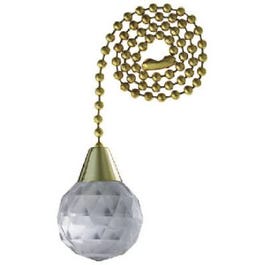 12-Inch Clear Acrylic Sphere Ceiling Fan Pull Chain