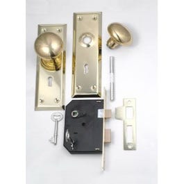 Brass Cabinet Knob/ Mortise Lock