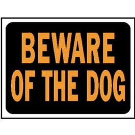 "Beware of Dog" Sign, Plastic, 9 x 12-In.