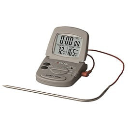 Oven Thermometer, With Meat Probe & Timer, Digital, Magnetic, 2 "AAA"