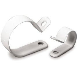 Cable Clamps, White Plastic, 3/8-In. I.D., 15-Pk.