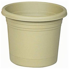 Planter & Saucer, Plastic, Olive Green, 10-In.