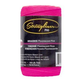 Braided Construction Line Roll, Pink, 1/4#, 250-Ft.