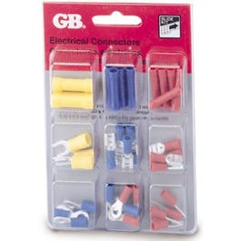 Crimp-On Terminal Connector Assortment, Insulated, 40-Pc.