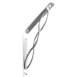 8-In. White Decorative Steel Shelf Bracket