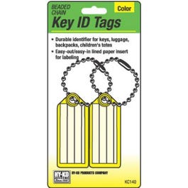 Key I.D. Tag, Ball Chain, 2-Pk.