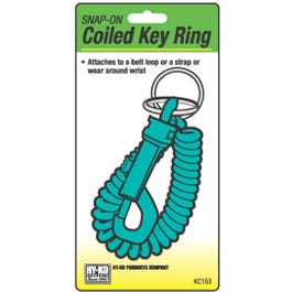 Coiled Key Ring with Plastic Snap