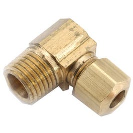 Pipe Fitting, Elbow, 90-Degree, Lead-Free Brass, 1/2 Compression x 1/2-In. MPT