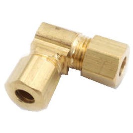 Pipe Fitting, Compression Elbow, 90-Degree, Lead-Free Brass, 1/4-In.