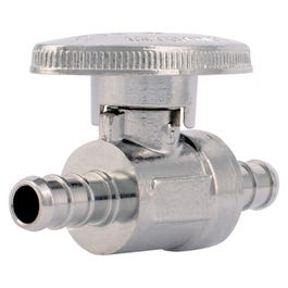 Brass Barb Ball Stop Valve, 3/8 x 3/8-In.
