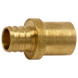 Barbed Pipe PEX Sweat Adapter, Brass, 3/4-In. Barb Insert x 3/4-In. Male Pipe