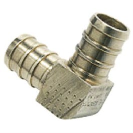 Pex Pipe Fitting, Elbow, Brass, Lead-Free, 3/8-In. Barb