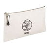 7.5 x 12-Inch White Canvas Zipper Bag