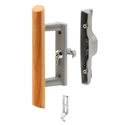 Prime Line Patio Door Internal style door handle, Gray, 3-15/16 inch hole centers, 1 per pkg.