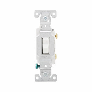 Eaton Cooper Wiring Commercial Grade Toggle Switch 15A, 120/277V White (120/277V, White)