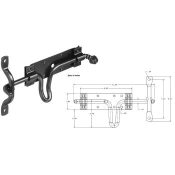 National N236-729 Stall and Gate Latch, Black