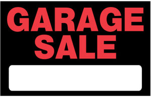 8  X 12  BLACK AND RED GARAGE SALE SIGN