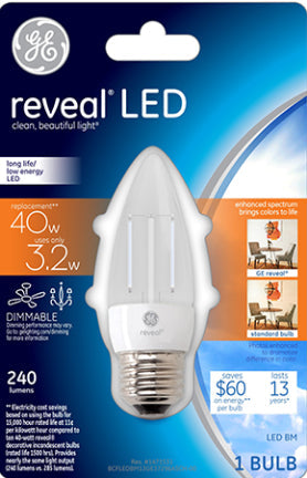 4W  Med HD LED Reveal 40W Eq. 2-pk