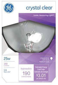 25W Med Clear G25  Incandescent