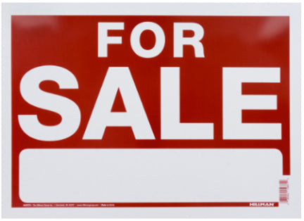 10 X 14 RED AND WHITE FOR SALE SIGN