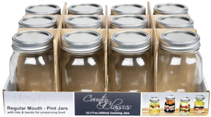 CANNING JARS PT REG MOUTH 12PK