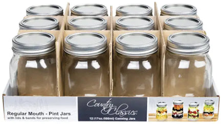 CANNING JARS PT WIDE MOUTH 12PK