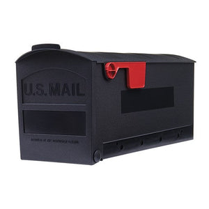Gibraltar Patriot Medium Post Mount Mailbox, Black