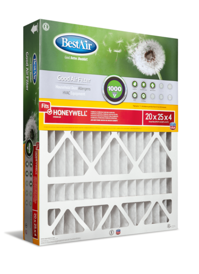 BestAir® 20 x 25 x 4, Air Cleaning Furnace Filter, MERV 8, Removes Allergens & Contaminants, For Honeywell Models