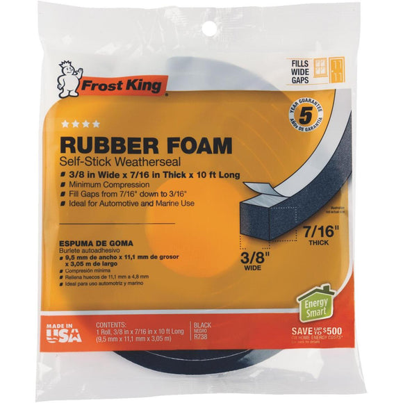 Frost King 10 Ft. Rubber Foam Self-Stick Weatherseal Tape