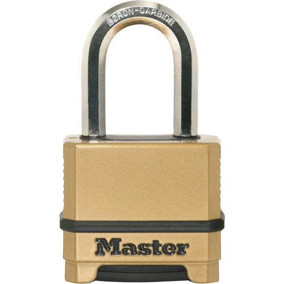 Master Lock Magnum 2 In. Steel Gold & Black Combination Padlock with 1-1/2 In. Shackle