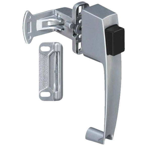National Silver Push Button Latch with 1-1/2 In. Hole Spacing