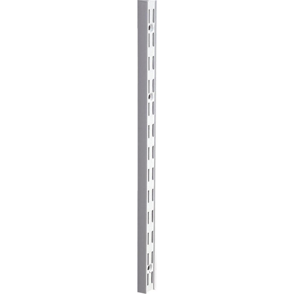 Knape & Vogt 82 Series 63 In. White Steel Heavy-Duty Double-Slot Shelf Standard