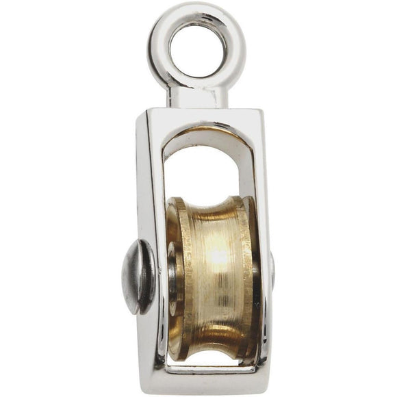 National 3/4 In. O.D. Single Fixed Eye No-Rust Rope Pulley