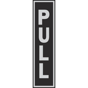 Hy-Ko Brushed Aluminum Sign, Pull