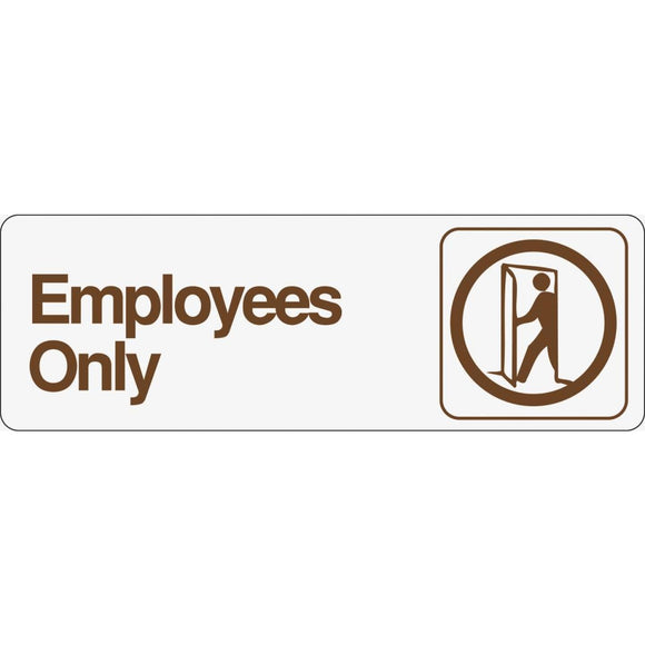 Hy-Ko Deco Series Plastic Sign, Employees Only