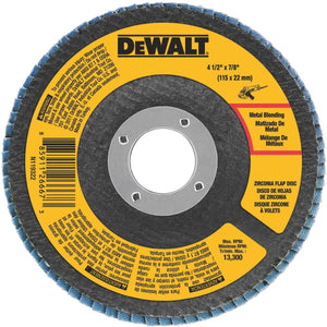 DeWalt 4-1/2 In. x 7/8 In. 60-Grit Type 29 Zirconia Angle Grinder Flap Disc