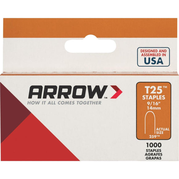 Arrow T25 Round Crown Cable Staple, 9/16 In. (1100-Pack)
