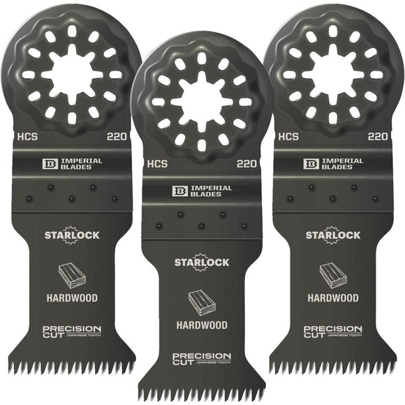 Imperial Blades Starlock 1-3/8 In. 14 TPI Precision Wood Oscillating Blade (3-Pack)