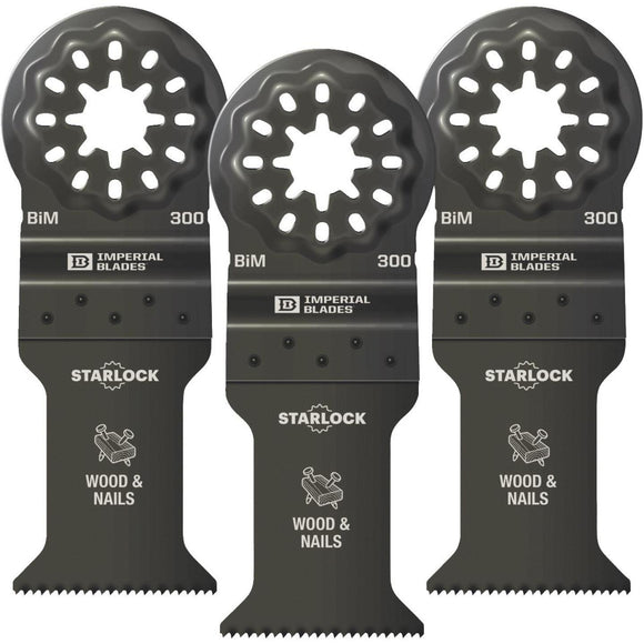 Imperial Blades Starlock 1-3/8 In. 18 TPI Wood/Nail Oscillating Blade (3-Pack)