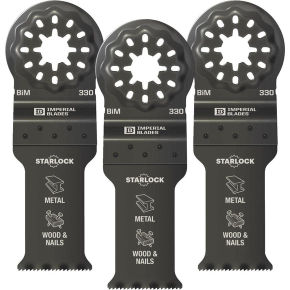 Imperial Blades Starlock 1-1/8 In. 18 TPI Metal/Wood Oscillating Blade (3-Pack)