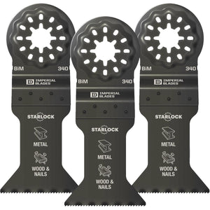 Imperial Blades Starlock 1-3/4 In. 18 TPI Metal/Wood Oscillating Blade (3-Pack)