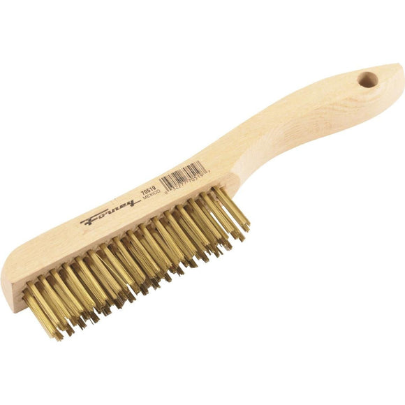 Forney 10-1/4 In. Shoe Handle Wire Brush with Brass Bristles