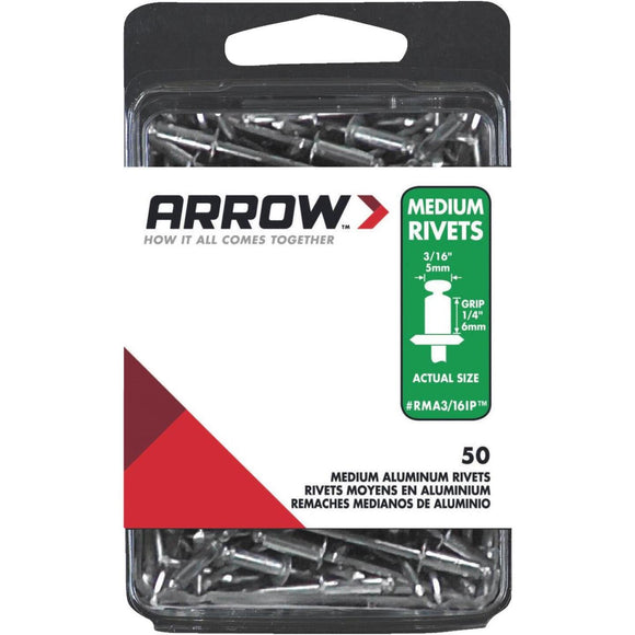 Arrow 3/16 In. x 1/4 In. Aluminum IP Rivet (50 Count)